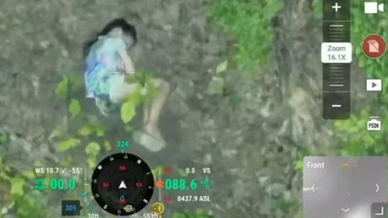 Menina que se perdeu em floresta após episódio de sonambulismo é achada graças a drone