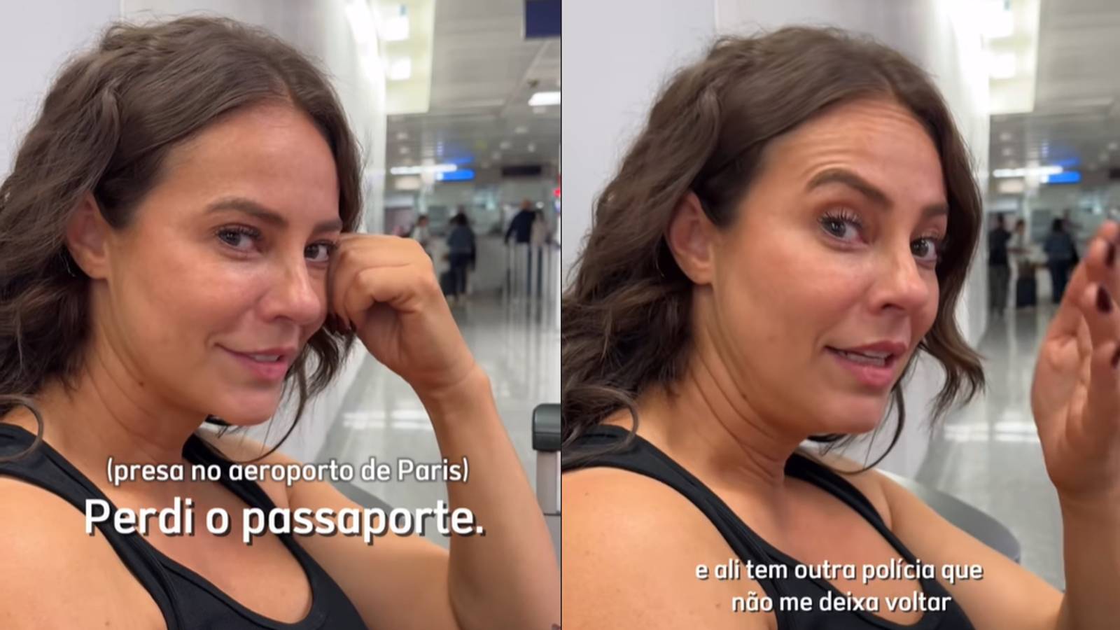 Paolla Oliveira ficou presa em aeroporto de Paris