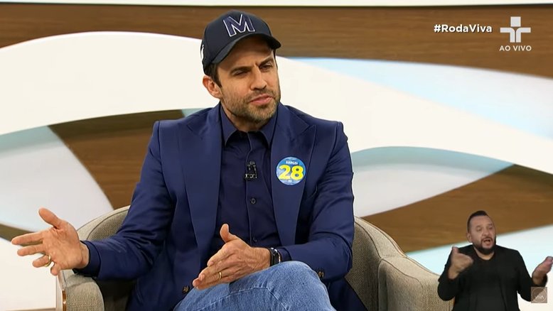 Pablo Marçal no Roda Viva, da TV Cultura