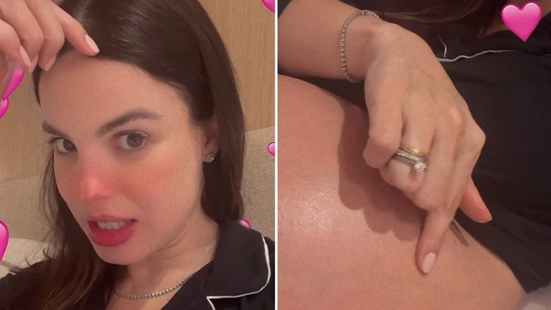 Sthefany Brito reclama de falta de ar e dores no final da gravidez: 'Muita pressão'