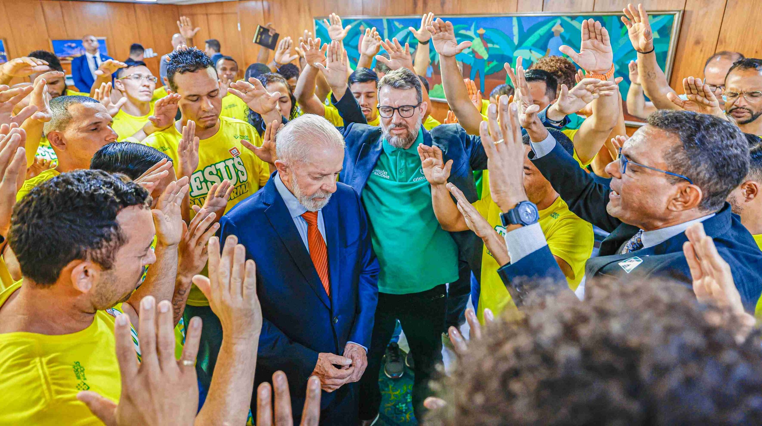 Evangélicos dedicam oração ao presidente Lula (PT) após sanção de lei que cria Dia Nacional da Música Evangélica | Ricardo Stuckert / PR