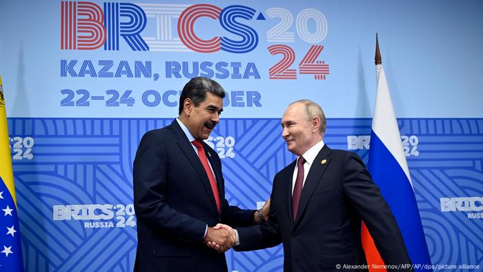 'Nossas posições não coincidem com a do Brasil', diz Putin ao defender entrada da Venezuela no Brics