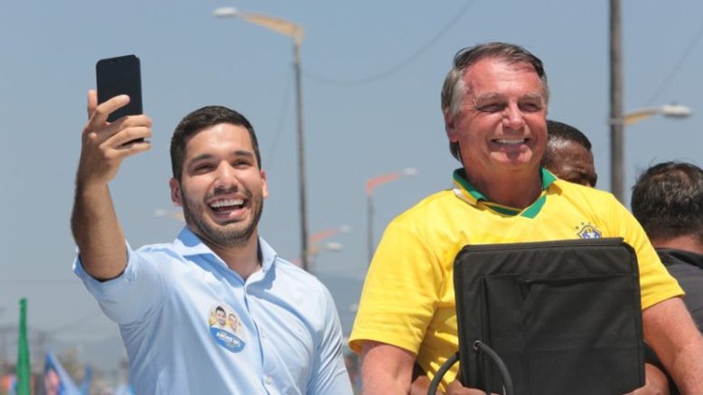 André Fernandes (PL) ao lado do ex-presidente Jair Bolsonaro (PL) | Reprodução/Redes sociais