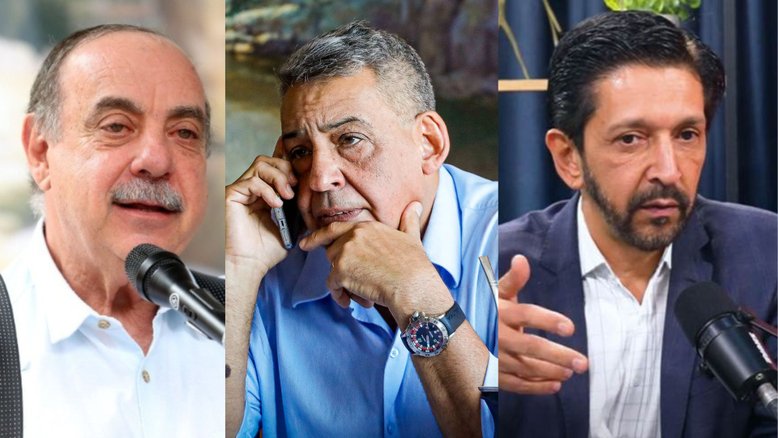 Fuad Noman (PSD), Sebastião Melo (MDB) e Ricardo Nunes (MDB) disputam reeleições em Belo Horizonte, Porto Alegre e São Paulo | Montagem/IstoÉ
