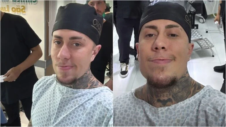 MC Daniel recebe anestesia geral para 7 horas de tatuagem na costas: ‘Vou dormir’