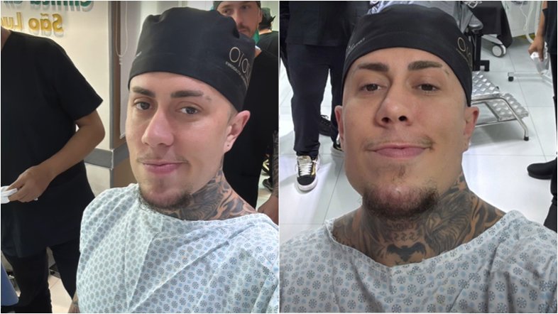 MC Daniel recebe anestesia geral para 7 horas de tatuagem na costas: ‘Vou dormir’