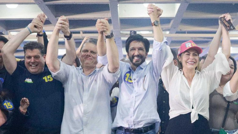 Nunes e Tarcísio comemoram resultado do segundo turno