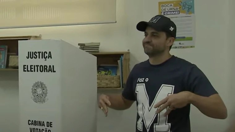 Pablo Marçal vota em Moema
