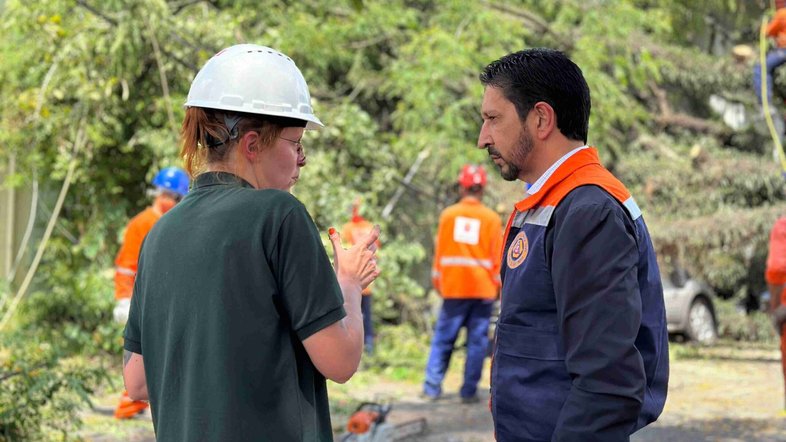 O prefeito Ricardo Nunes (MDB) em atendimento durante crise de energia em São Paulo | Divulgação/MDB
