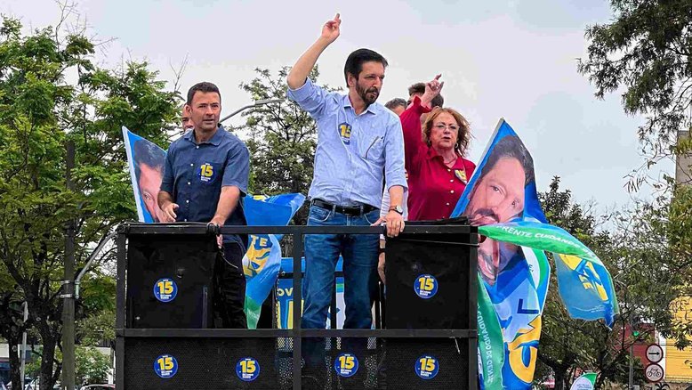 Ricardo Nunes (MDB) escolheu o Heliópolis para encerrar sua campanha de segundo turno | Divulgação/MDB