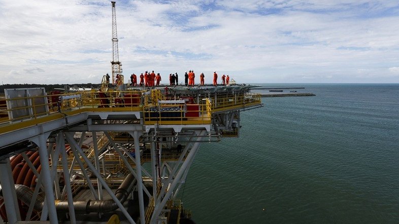 Plataforma de petróleo do tipo FPSO Anita Garibaldi no estaleiro Aracruz: petroleira teve licença para explorar Margem Equatorial
