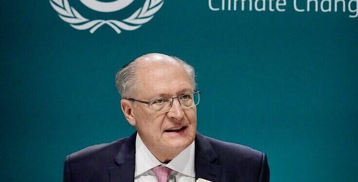 Vice Presidente da República Geraldo Alckmin durante Entrevista coletiva na COP 29 em Baku capital do Azerbaijão