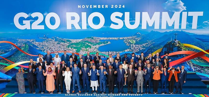 Sem Milei, foto oficial dos líderes do G20 é tirada no Rio