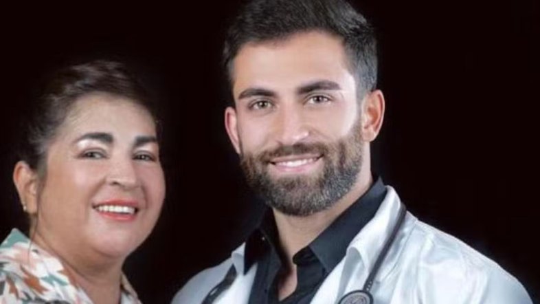 Carlos Eduardo Aquino e a mãe, Eliana de Lima Tavares Cardoso