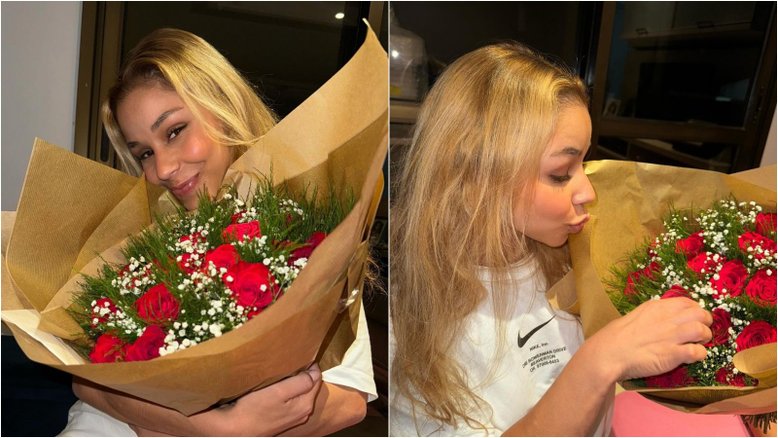 Em meio a rumores de affair com MC Cabelinho, Flavia Saraiva exibe buquê de rosas e anel nas redes sociais