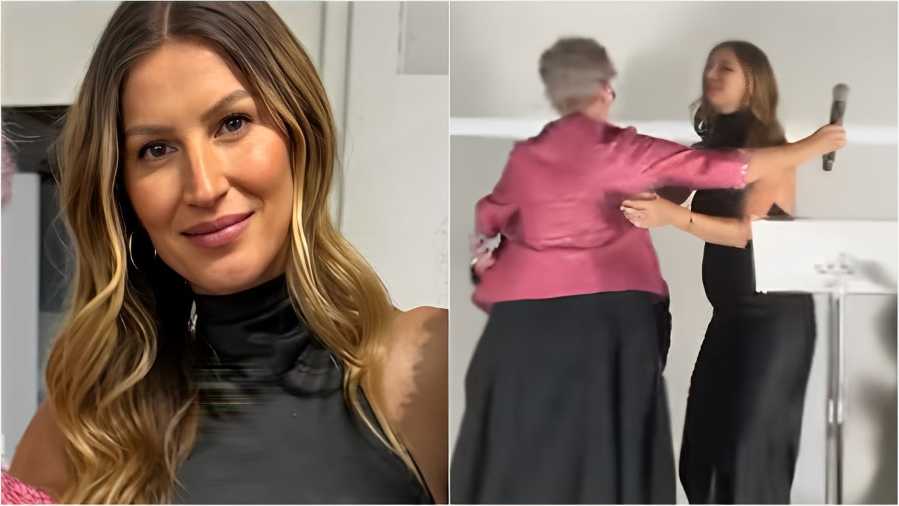 Gisele Bündchen exibe barriguinha de grávida pela primeira vez