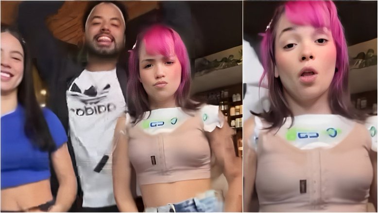 Influencer desrespeita pós-operatório ao dançar após colocar silicone; veja os riscos 