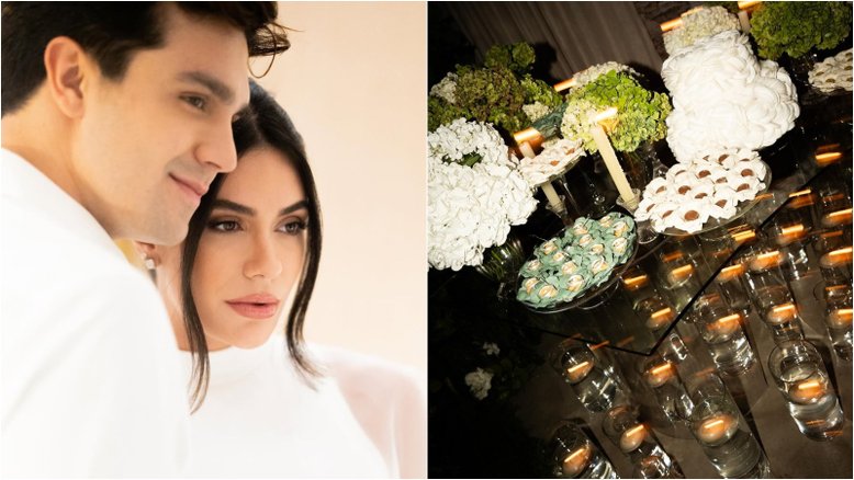 Jade Magalhães mostra detalhes da cerimônia com Luan Santana: 'Casados'