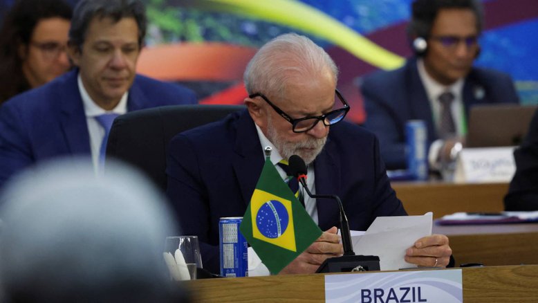 Presidente Lula discursa durante reunião de cúpula do G20 no Rio 18/11/2024 REUTERS/Ricardo Moraes