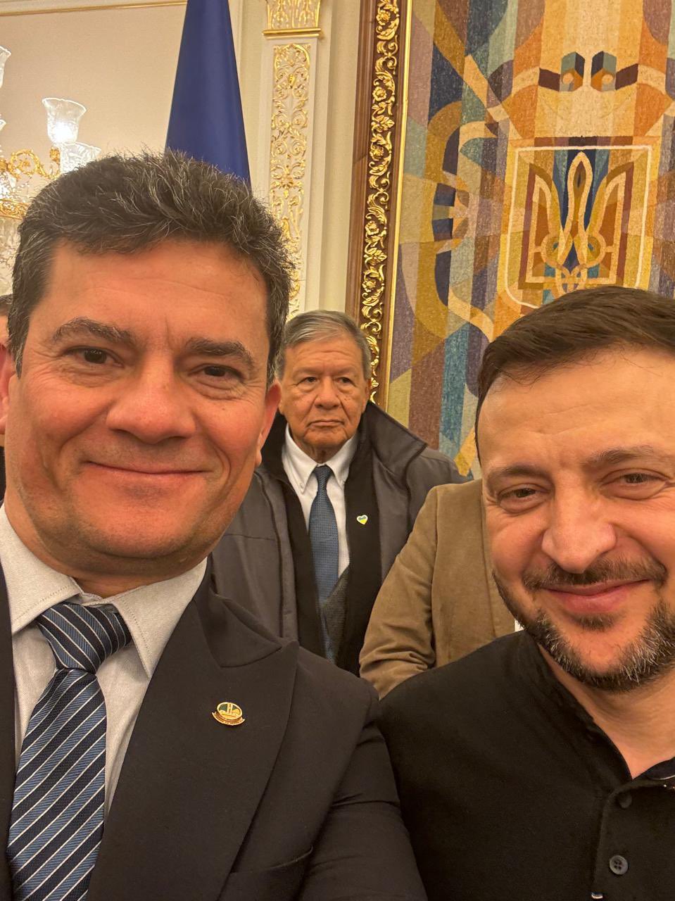 Moro registra encontro com Zelensky e diz apoiá-lo contra Rússia: 'Posição de Lula não nos representa'