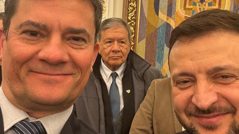 Moro registra encontro com Zelensky e diz apoiá-lo contra Rússia: 'Posição de Lula não nos representa'