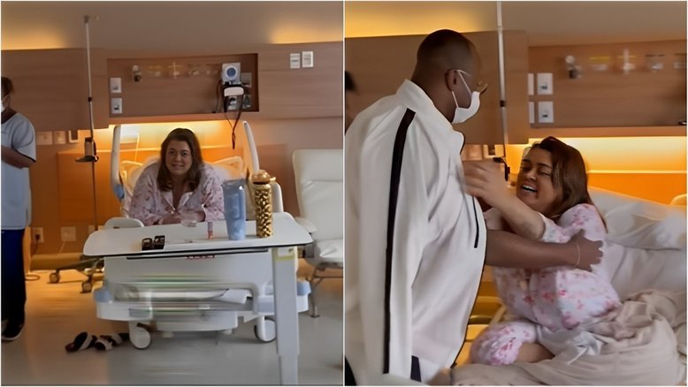 Thiaguinho faz visita surpresa a Preta Gil, internada no hospital: 'Te amo'
