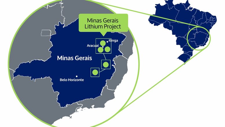 Projeto da Atlas Lithium em Minas Gerais