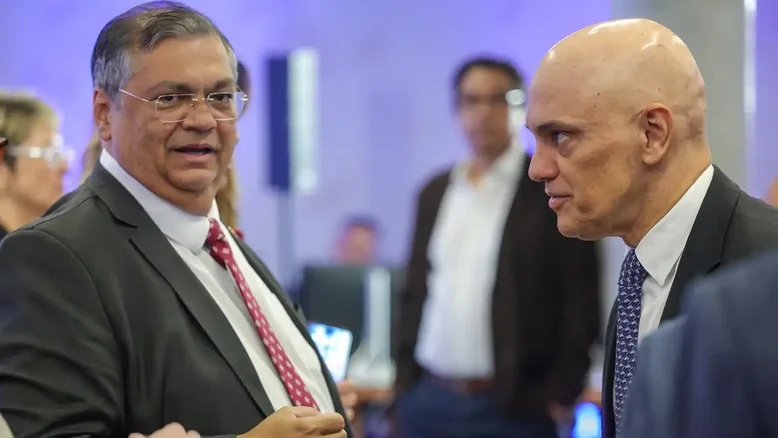 Ministro do STF Flávio Dino e Alexandre de Moraes