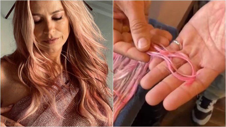 Luana Piovani promete ficar careca, mas aparece com cabelos cor-de-rosa; confira