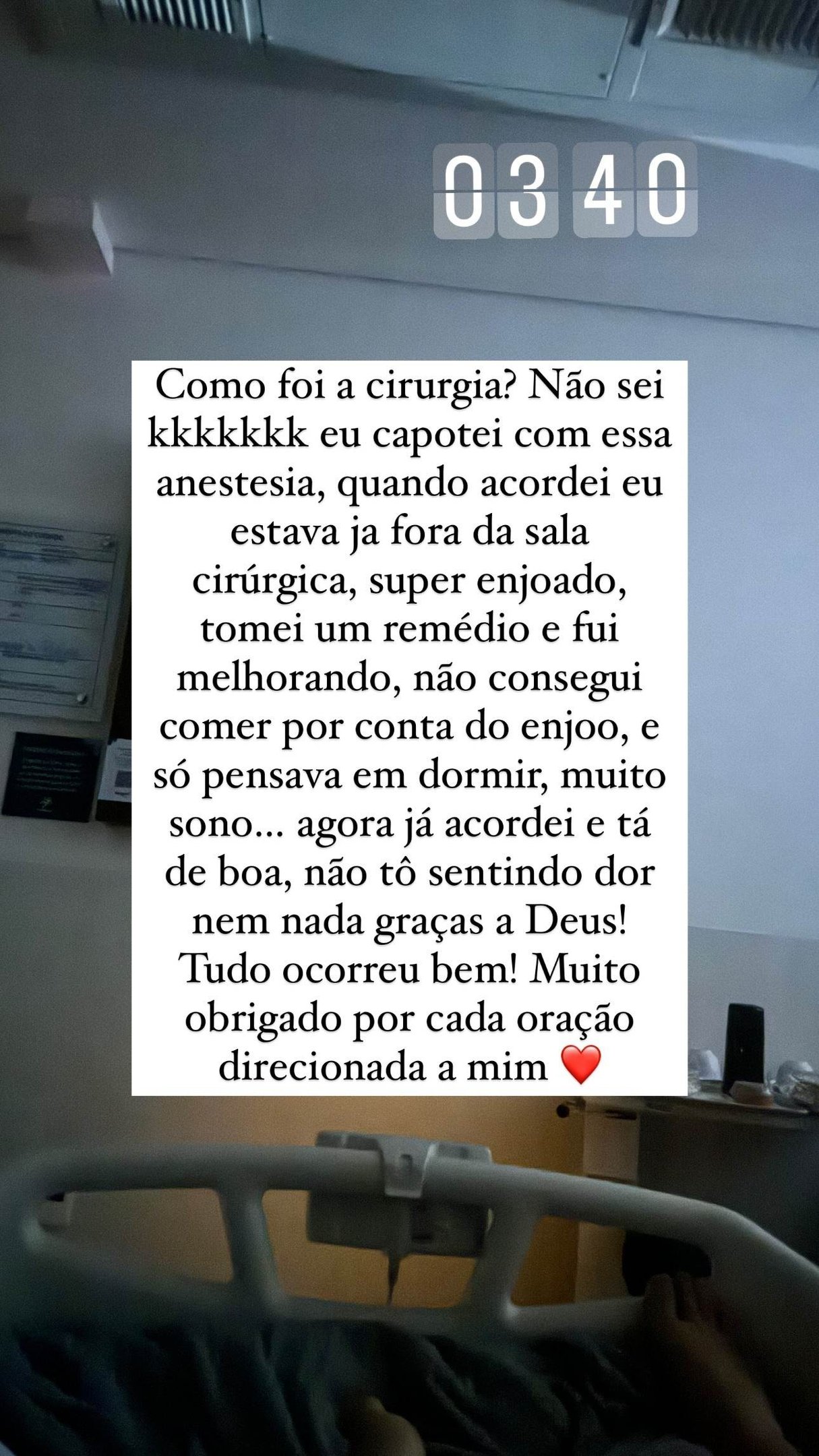 Thomaz Costa atualiza estado de saúde após cirurgia de emergência 2 Thomaz Costa atualiza estado de saúde após cirurgia de emergência