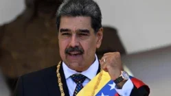 Nicolás Maduro durante posse em Caracas