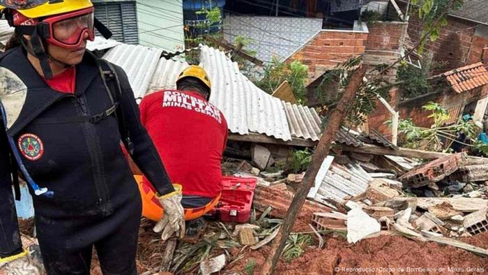 Deslizamentos de terra deixam mortos e desaparecidos em Minas Gerais