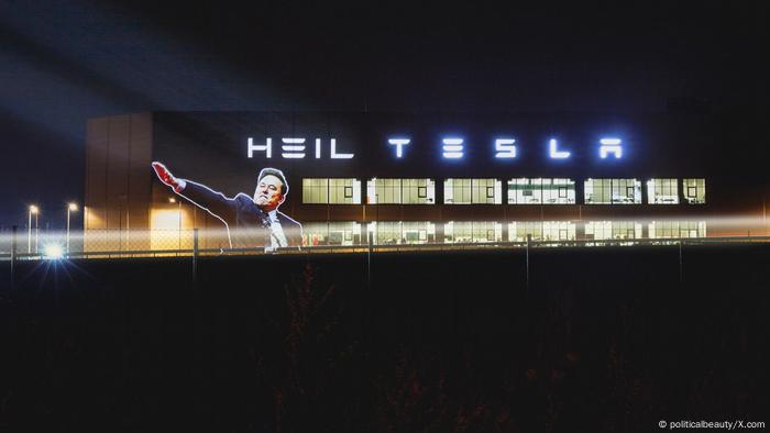 Alemanha investiga projeção de suposta saudação nazista de Musk em fábrica da Tesla