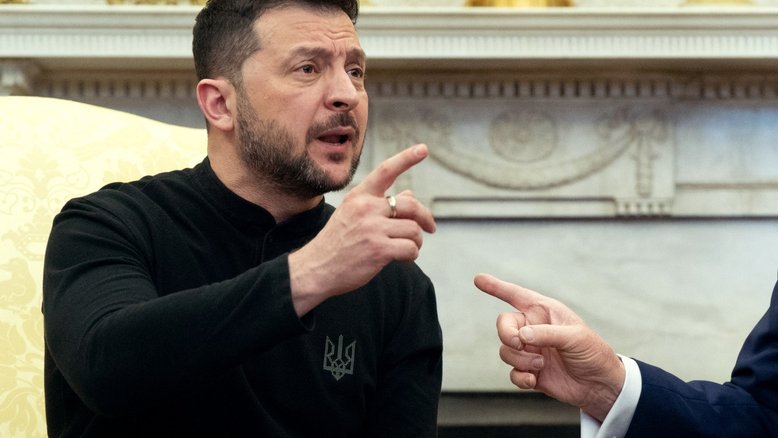Zelensky; US President Donald Trump (R) and Ukraine's President Volodymyr Zelensky meet in the Oval Office of the White House in Washington, DC, February 28, 2025. Zelensky and Trump openly clashed in the White House on February 28 at a meeting where they were due to sign a deal on sharing Ukraine's mineral riches and discuss a peace deal with Russia. "You're not acting at all thankful. It's not a nice thing," Trump said. "Its going to be very hard to do business like this," he added. (Photo by SAUL LOEB / AFP)