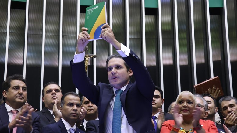 Presidente da Câmara dos Deputados. Hugo Motta (Republicanos-PB)