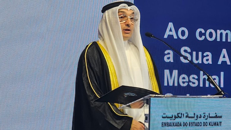 O Embaixador do Estado do Kuwait no Brasil,  Talal Rashed Almansour