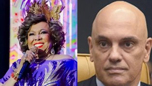 Alcione e ministro Alexandre de Moraes