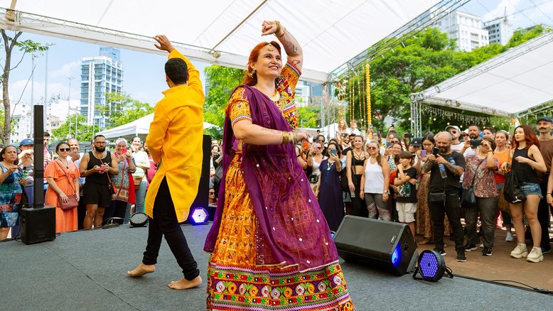 Apresentação de dança indiana