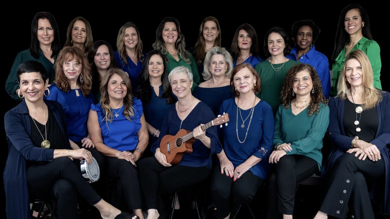 Integrantes do grupo vocal feminino Brazilian Voices