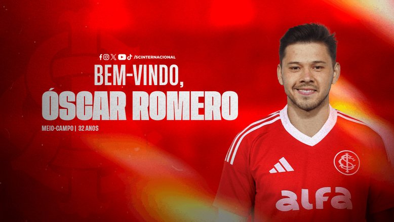 Internacional anuncia o meia Óscar Romero, ex-Botafogo, como reforço até fim de 2025