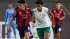 Partida entre Palmeiras e Cerro Porteño-PAR, válida pela segunda rodada da primeira fase da CONMEBOL Libertadores Sub-20, no estádio Gunther Voge, em Asunción-PAR