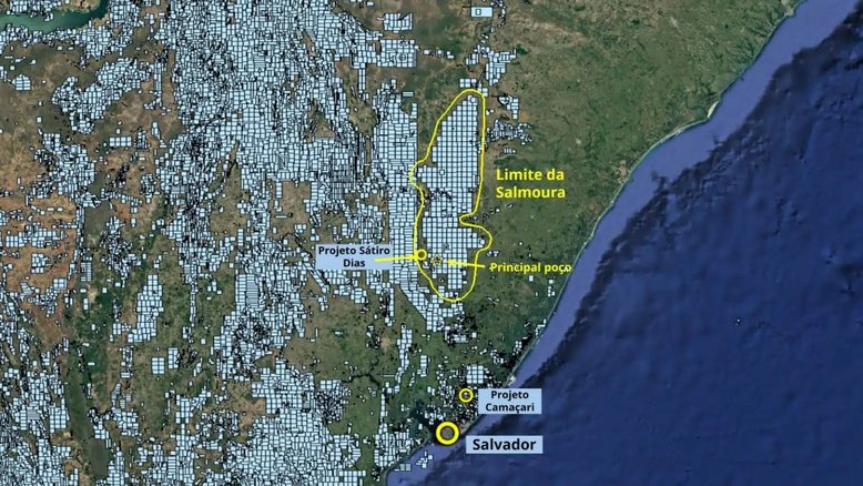 Projeto da Bahia Verde Minerals - salmoura líquida