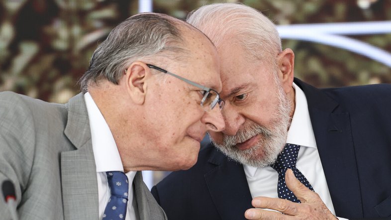 O vice-presidente Geraldo Alckmin e o presidente Luiz Inácio Lula da Silva