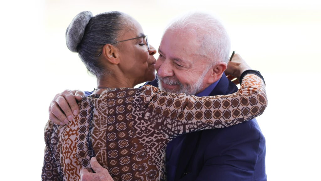 O presidente Lula (PT) e a ministra Marina Silva, do Meio Ambiente: lados opostos na disputa da Margem Equatorial