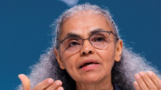 Ministra do Meio Ambiente e Mudança do Clima, Marina Silva, em entrevista coletiva durante a COP29, em Baku, no Azerbaijão