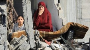 Ataque israelense a casa em Jabalia, norte de Gaza