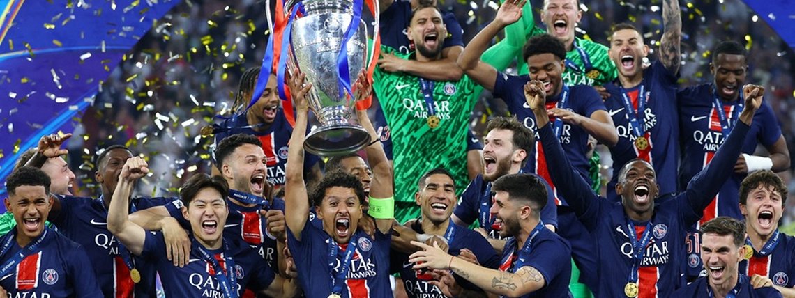 Jogadores do PSG comemoram primeiro título da Champions League