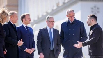 Macron, Merz, Starmer e Tusk visitam Kiev