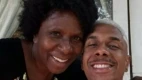 Atriz Ju Colombo e filho