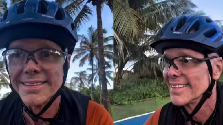 Tratando câncer no sistema linfático, Netinho celebra a volta aos exercícios